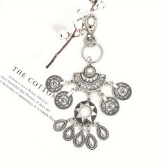 Ethnic Style Tassel Keychain Alloy Pendant Bag Decoration