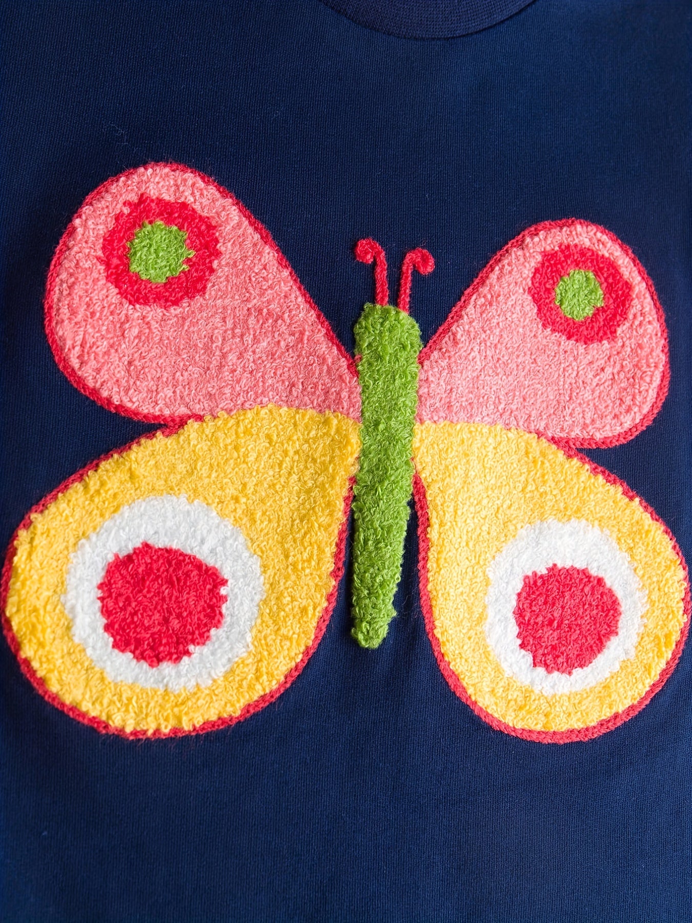 Girl's Cotton Butterfly Sweatshirt Long Sleeve Shirt for Fall Winter