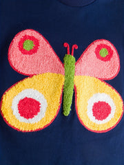 Girl's Cotton Butterfly Sweatshirt Long Sleeve Shirt for Fall Winter