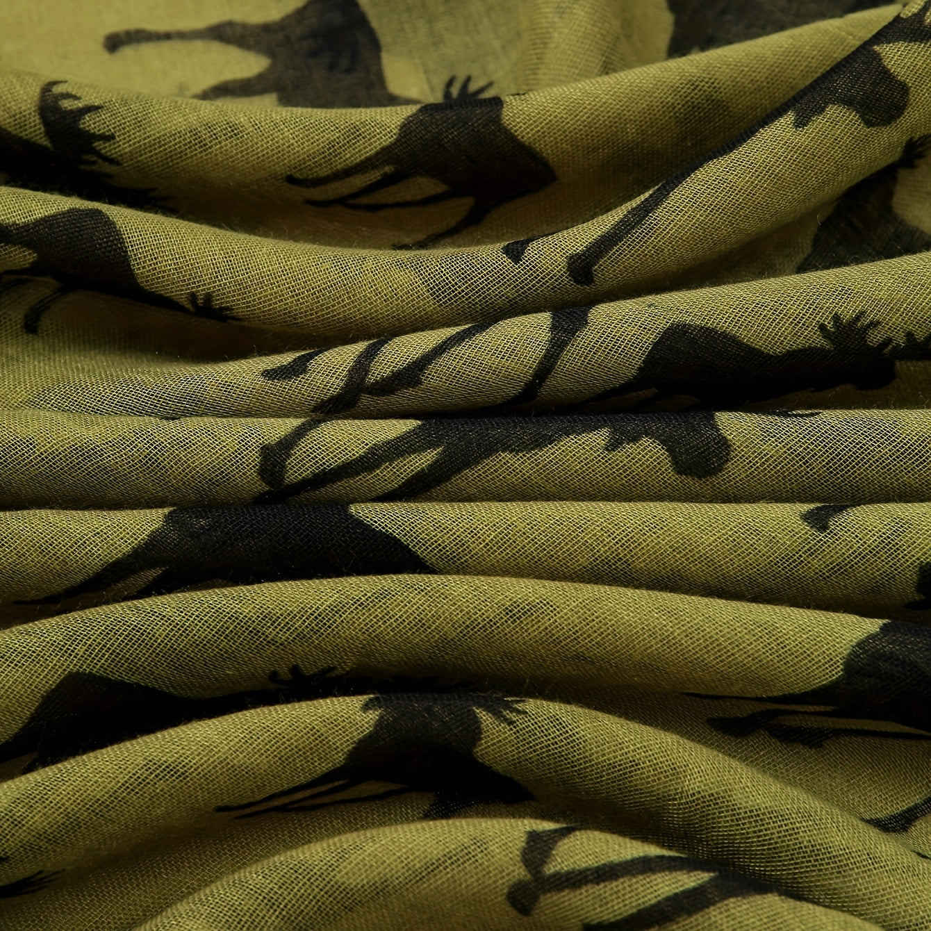Animal Printed Yarn Scarf Long Sunscreen Shawl Breathable Warm