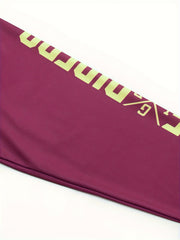 Men's Letter Pattern Sports T-Shirt Long Sleeve Tee