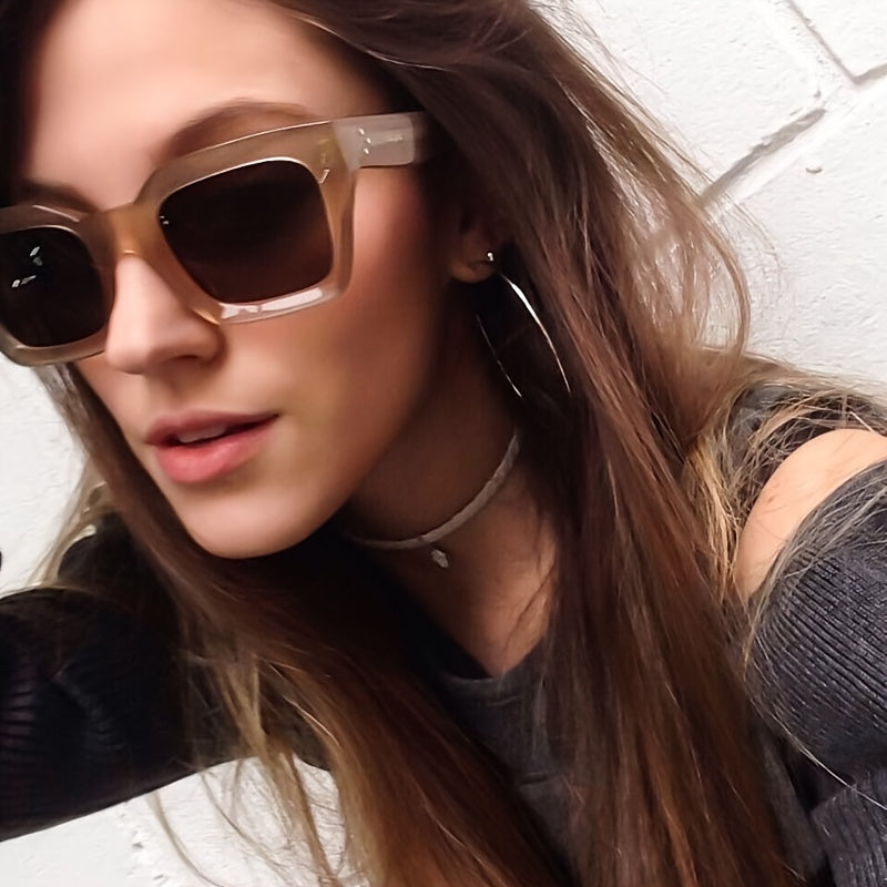Square Sunglasses Vintage Oversized Sun Glasses Female Big Frame