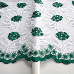 French Sequined Milk Silk Mesh Lace Fabric For Party Wedding
