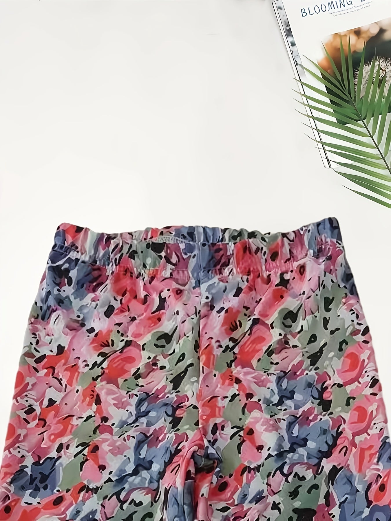 Girls Flower Painting Graphic Leggings All Seasons