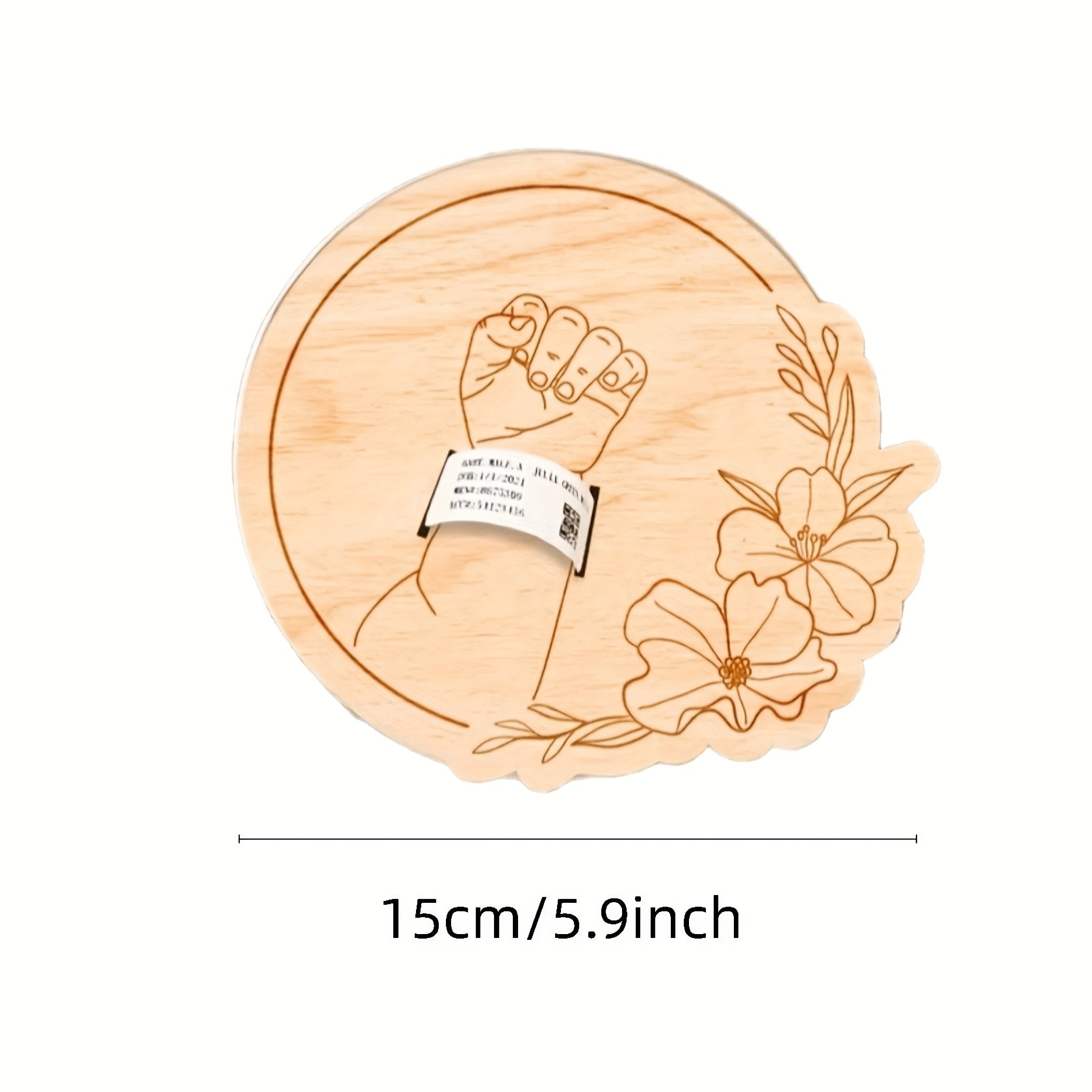 Personalized Floral Laser Cut Wristband Holder for Hospital Room Decor