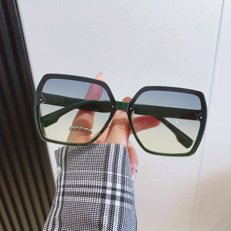 Square Large Frame Shade Sunglasses Women UV Protection Unisex
