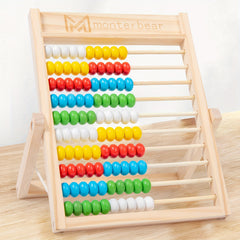 Wooden Computing Frame with Numbered Pegs