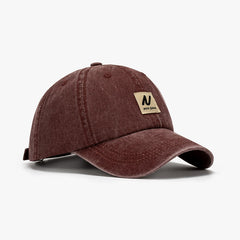 Vintage Washed Patch Baseball Cap Solid Adjustable Sports Hat Women's Dad Hats