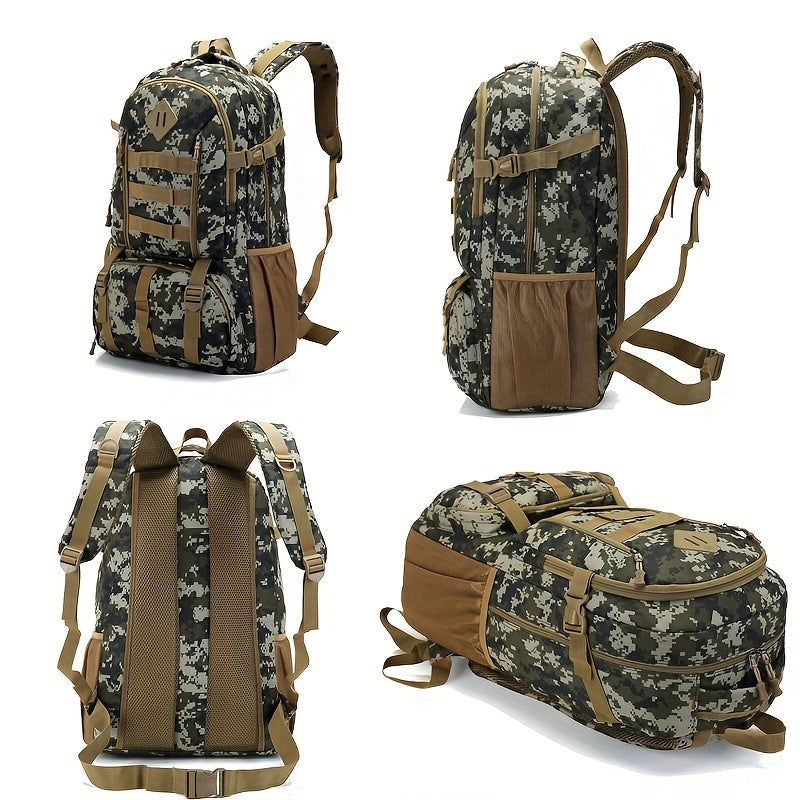 Large Waterproof Camo Backpack for Outdoor Camping Hiking Travel