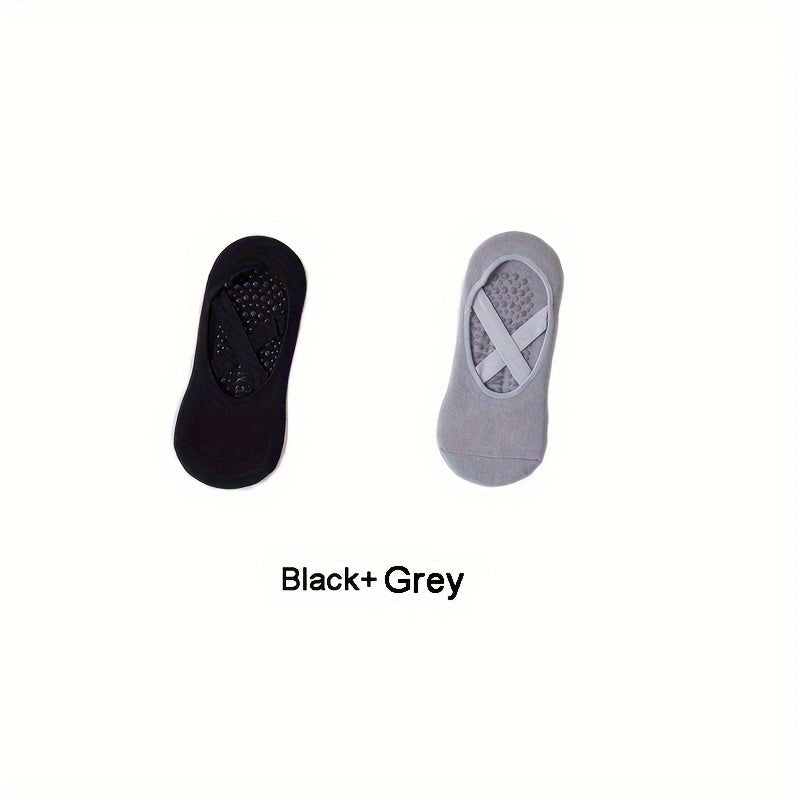Non Slip Yoga Socks for Women with Grips & Straps