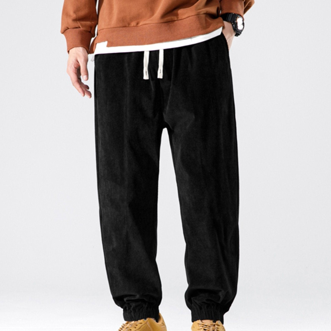 Men's Casual Pants Relaxed Fit Trousers - Small Size