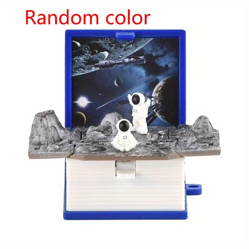 3D Dinosaur Folding Bomb Book Keychain Mini Astronaut Puzzle Castle Gift