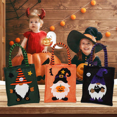 Halloween Burlap Tote Bag Forest Man Gift No Face Doll Candy Bag