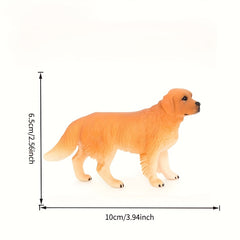 Realistic Golden Retriever Model Statue PVC Animal Figurine