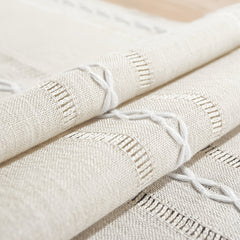 Boho Tassel Embroidered Table Runner 12 9x72in