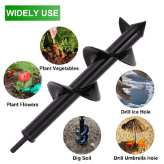1pc Auger Drill Bit Non Slip Garden Auger Spiral Drill Bit