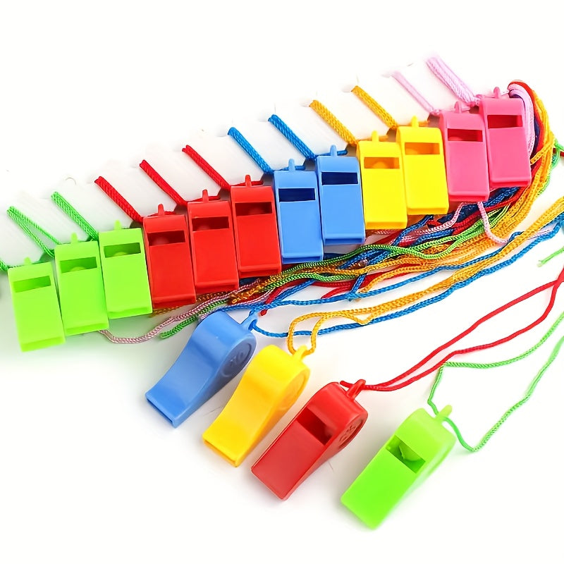24pcs Colorful Whistles for Concert Party Referee Props
