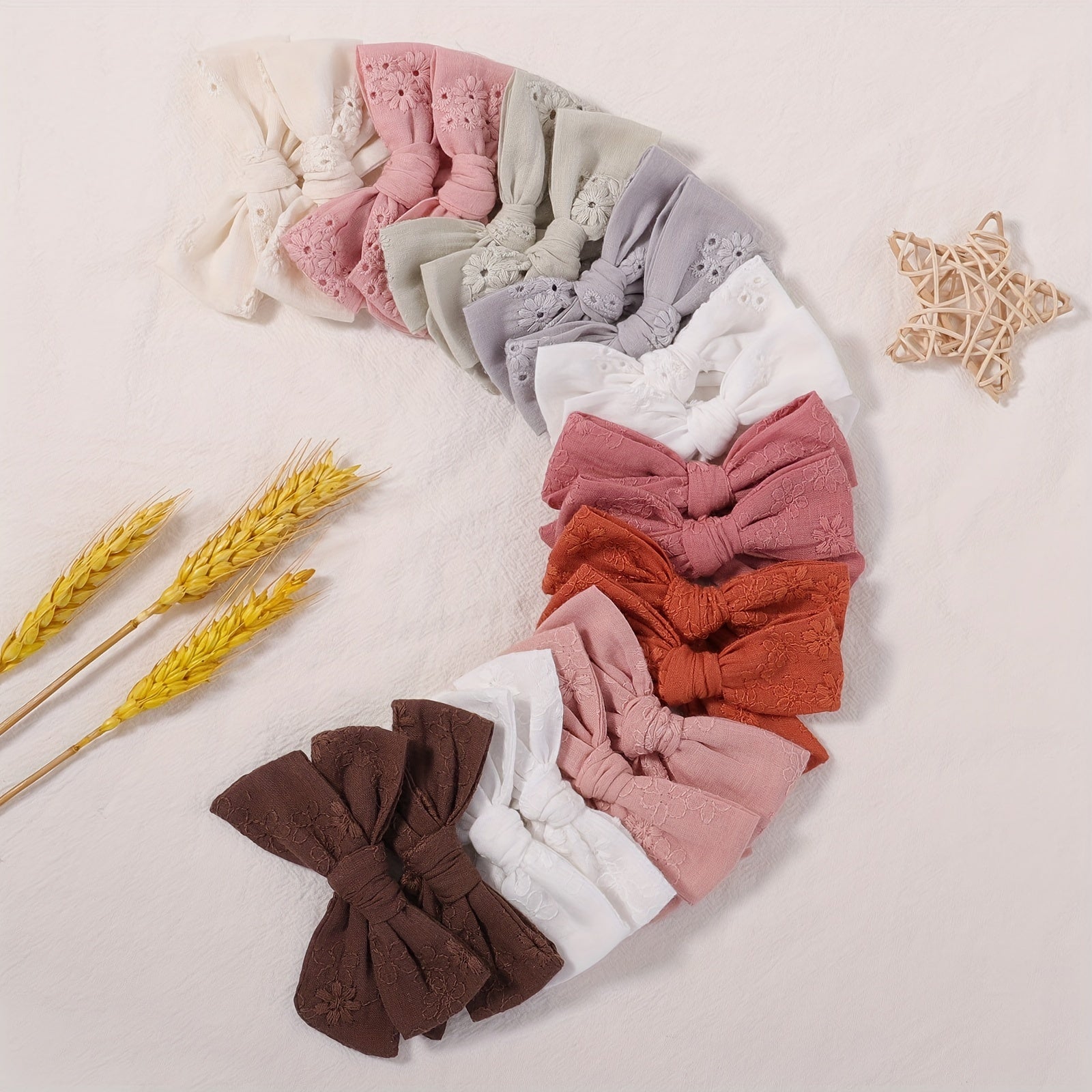 Baby Girls Bow Hair Clips Decorative Headwear Accessories