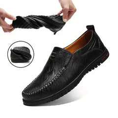 Men's Comfy Moc Toe Loafers Non-Slip Shoes