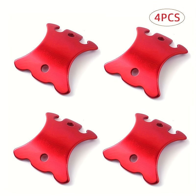 4pcs Outdoor Tent Wind Rope Buckle Curved Rope Winder