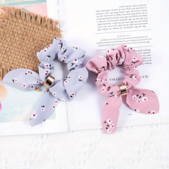 Rabbit Ear Striped Hairband Elastic Hair Rope