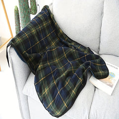 Multifunctional Shawl Blanket Double Layer Flannel Wearable Blanket