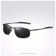 Men's Polarized Sunglasses Metal Frame HD Vision Car Driving Sun Glasses