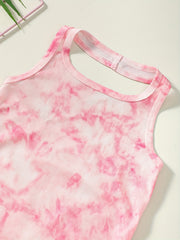 Summer Girls Tie Dye Off Shoulder Dress