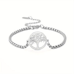 Stainless Steel Tree Of Life Bracelet Link Bracelet Gift