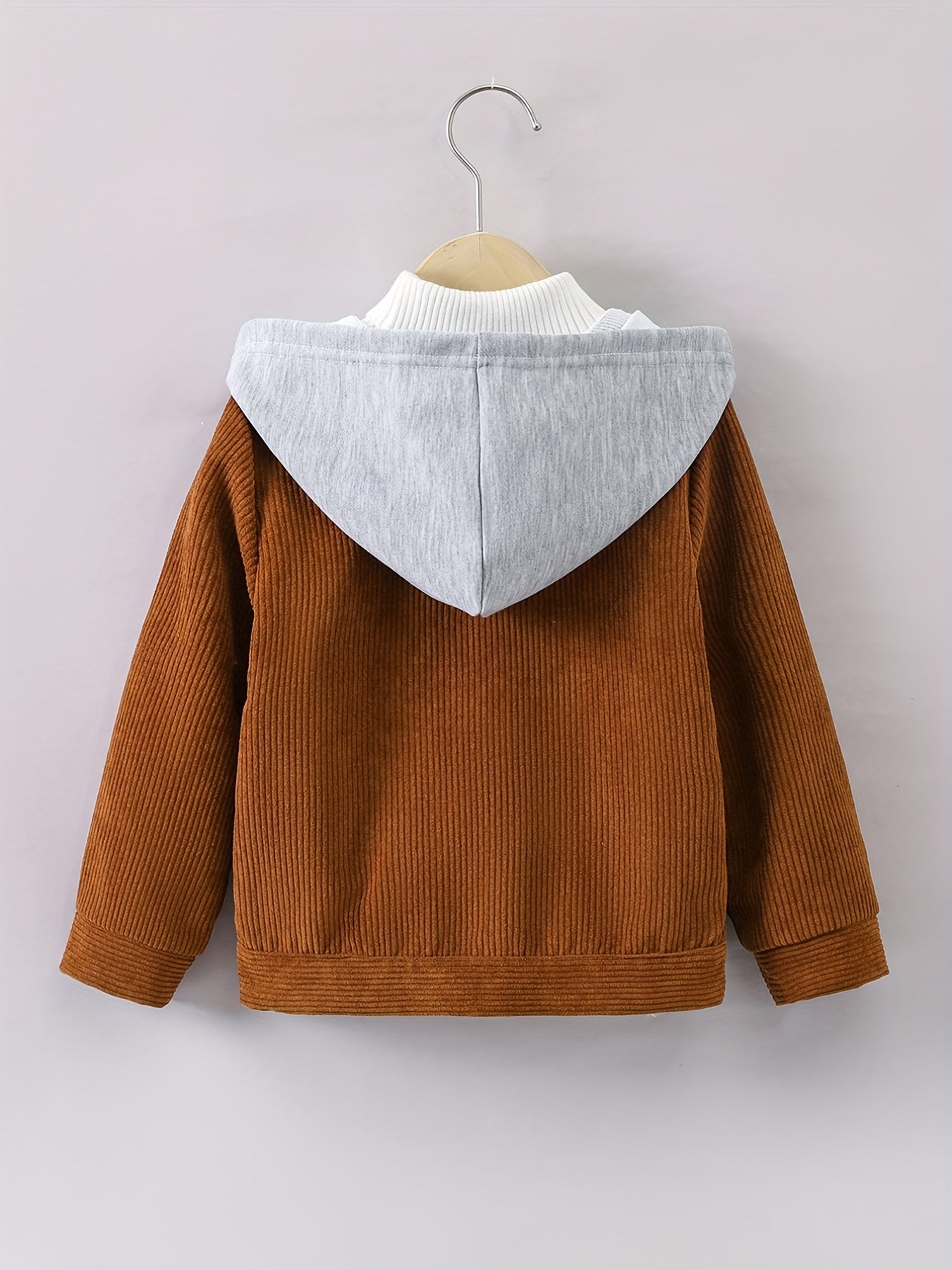 Boys Button Down Hoodie Jacket Kids Spring Fall