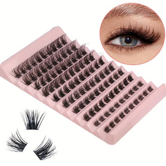 100 Pcs Cluster Eyelashes 8 16mm Wispy False Eyelashes D Curling Fluffy Lashes