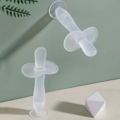 Silicone Teether Baby Teething Toy Baby Toothbrush With Suction Cup