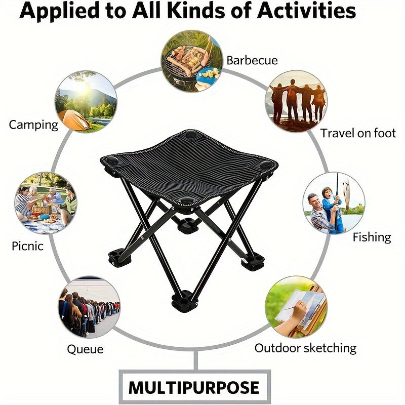 Portable Folding Stool for Camping Fishing Travel Hiking Garden Beach