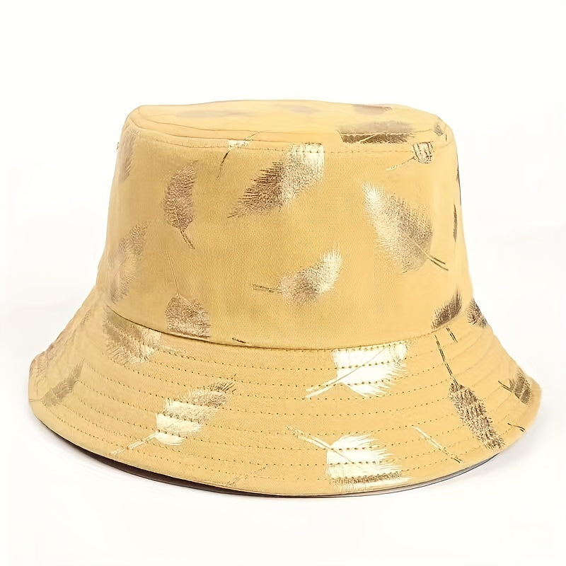 Bucket Hat Feather Version Bronzing Sunshade All match Sunscreen