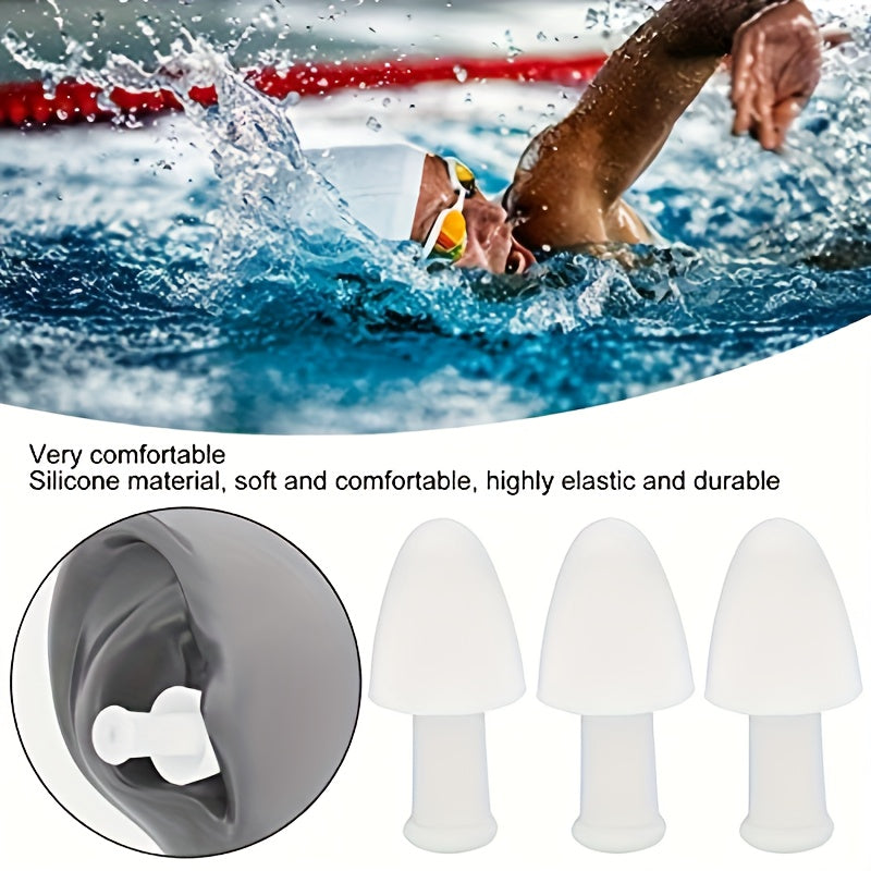 Waterproof Silicone Earplugs for Swimming Diving Bath