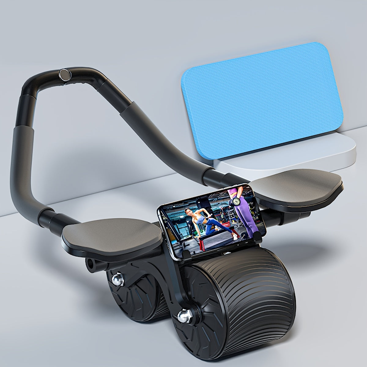 Automatic Abdominal Wheel with Elbow Pad for Fitness Training