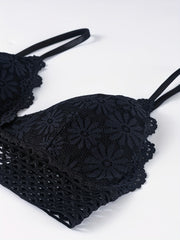 Lace Wireless Bra Breathable & Comfy Cut Out Bra