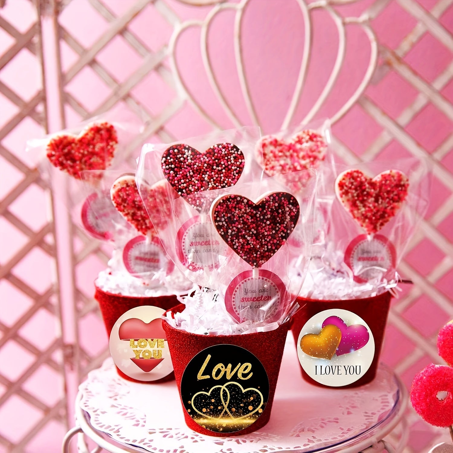 500pcs Love Stickers Crafts Stickers Classroom Decoration Happy Confession Gift