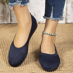Women's Breathable Flat Slip-On Walking Shoes Lightweight Low Top Shoes