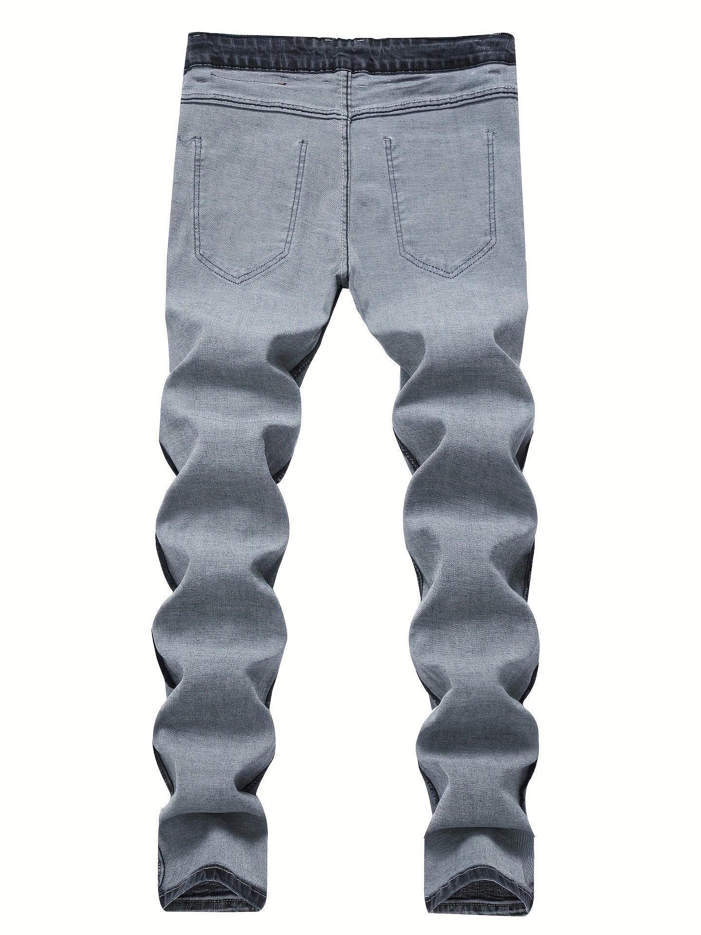 Men's Slim Fit Cotton Jeans Casual Stretch Washed Denim Pants
