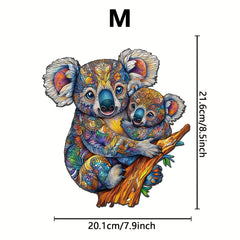 Koala Mother & Youngsters Wooden Puzzle Toy