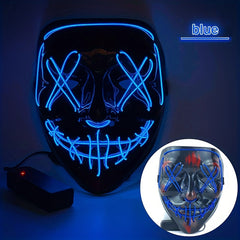 LED Glow Halloween Mask Scary Mask for Holiday Party