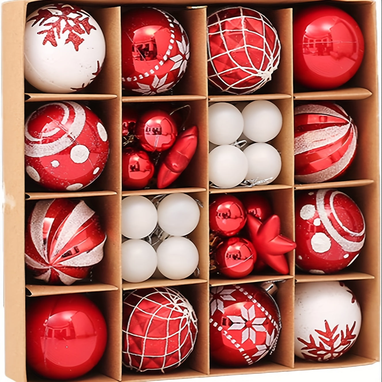 Christmas Ornaments Set 44pcs Shatterproof Hanging Pendants Decoration