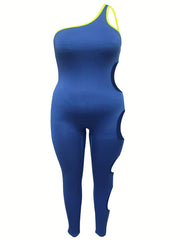 Cut Out One Shoulder Jumpsuit