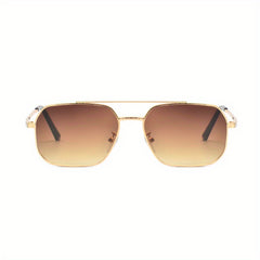 Double Beam Square Frame Men's UV Sunglasses
