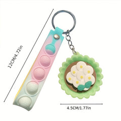 Cartoon Kitchen Keychain Steamer Bag Pendant Student Keychain