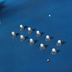 10pcs Faux Pearl Spiral Hair Ring Charm Bridal Hair Accessories