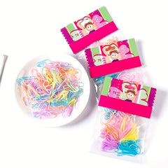 70 Colorful Elastic Hair Bands for Girls