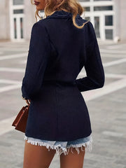 Double Breasted Blazer Casual Lapel Outerwear