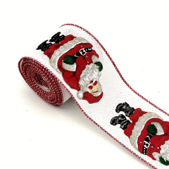 4.57M Christmas Wired Ribbon Xmas Tree Santa Red Truck Burlap Ribbon